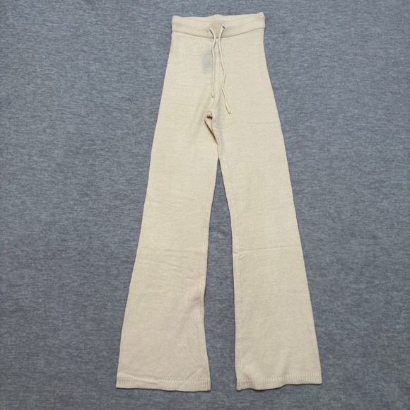 Andrea Iyamah sz XS Ally Knit High Rise Pants in Cream - Picture 3 of 9